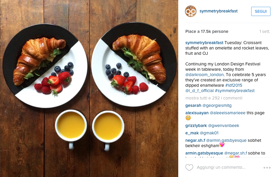 La colazione diventa arte e amore negli scatti di Symmetry Breakfast