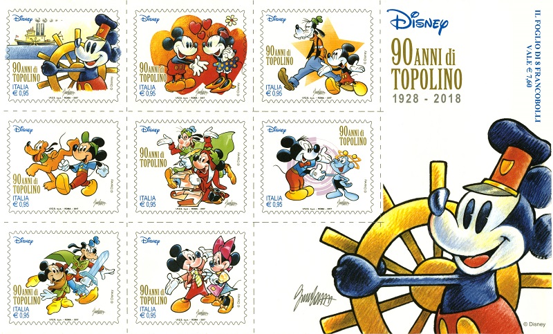 201743 foglietto Disney 90 anni diTopolino