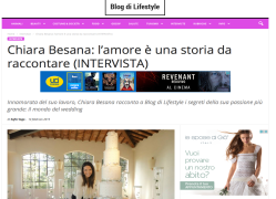 Blog di Lifestyle: “L’amore è una storia da raccontare per Chiara Besana”